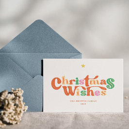 Ouderwetse Charme Kleurrijke Prettig Kerstmis Feestdagen Kaart