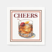 Ouderwetse Cheers Cocktail Servet (Voorkant)