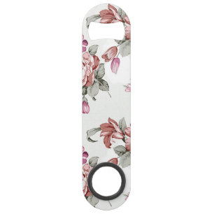 Ouderwetse Chic Vervallen Meisjesachtige Bloemen Speed Flessenopener