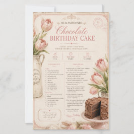 Ouderwetse Chocolade Verjaardagstaart, Roze Tulpen