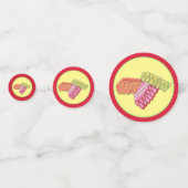 Ouderwetse Christmas Ribbon Snoep Vakantie Zoet Confetti (Achterkanten)