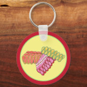 Ouderwetse Christmas Ribbon Snoep Vakantie Zoet Sleutelhanger (Voorkant)