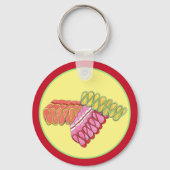 Ouderwetse Christmas Ribbon Snoep Vakantie Zoet Sleutelhanger (Achterkant)