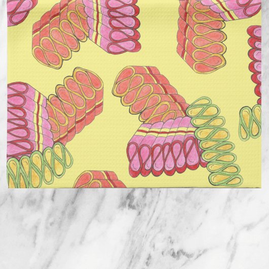 Ouderwetse Christmas Ribbon Snoep Vakantie Zoet Theedoek