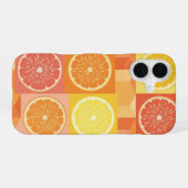 Ouderwetse citruspatroon iPhone 16 hoesje (Achterkant horizontaal)