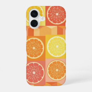 Ouderwetse citruspatroon iPhone 16 hoesje