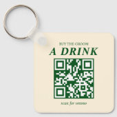 Ouderwetse Cocktail Bachelor Koop Bruidegom Een Dr Sleutelhanger (Voorkant)