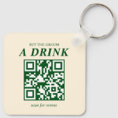 Ouderwetse Cocktail Bachelor Koop Bruidegom Een Dr Sleutelhanger (Achterkant)