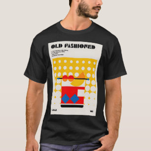 Ouderwetse cocktail kunst t-shirt