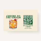 Ouderwetse cocktail vrijgezellenweekend badge (Voorkant)