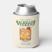 Ouderwetse cocktail vrijgezellenweekend blikjeskoeler (Blikje Voorkant)