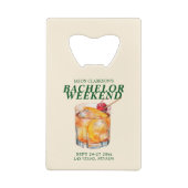 Ouderwetse cocktail vrijgezellenweekend creditkaart flessenopener (Achterkant)