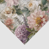 Ouderwetse collage zachte bloemen tissuepapier (Detail)