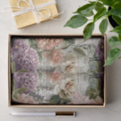 Ouderwetse collage zachte bloemen tissuepapier (Geschenk)