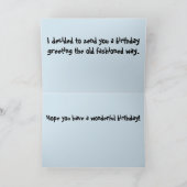 Ouderwetse computerverjaardag kaart (Binnen)