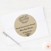 Ouderwetse conserven of Jam Canning Sjabloon Ronde Sticker (Envelop)