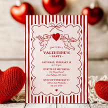 Ouderwetse Cupido Doodles Valentijnsdag Feestje