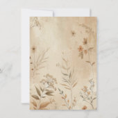 Ouderwetse Delicate Bloemige Botanische Boho Bruil Kaart (Achterkant)