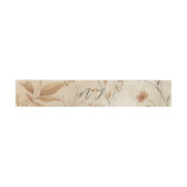 Ouderwetse Delicate Bloemige Botanische Boho Bruil Uitnodigingen Wikkel (Vlak)