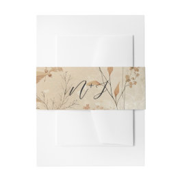 Ouderwetse Delicate Bloemige Botanische Boho Bruil Uitnodigingen Wikkel