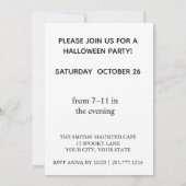 Ouderwetse design van een spookcafé met geesten en kaart (Achterkant)