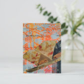 Ouderwetse dessert mixed media collage briefkaart (Staand voorkant)