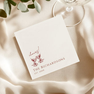 Ouderwetse Diep Burgundy Martini Oude Rijkdom Brui Servet