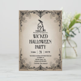 Ouderwetse dolle Halloween-feest Kaart