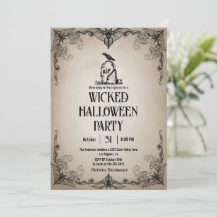Ouderwetse dolle Halloween-feest Kaart