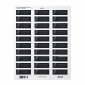 Ouderwetse donkerblauwe bes tak Kerstmis adreslabe Etiket (Full Sheet)