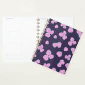 Ouderwetse donkerpaarse bloemen planner (Display)