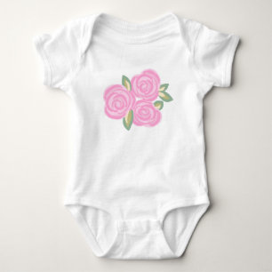 Ouderwetse donkerpaarse bloemen romper