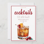 Ouderwetse drankjes cocktailparty kaart (Voorkant)