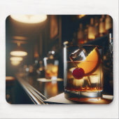 Ouderwetse Drink op een bar Muismat (Voorkant)