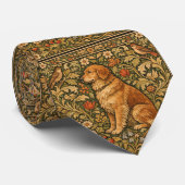 Ouderwetse elegante goud retriever boho-schilderij stropdas (Opgerold)