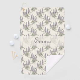 Ouderwetse Elegante Lupine & Bijen Botanisch Patro Golfhanddoek
