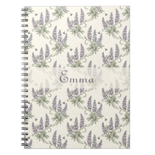 Ouderwetse Elegante Lupine & Bijen Botanisch Patro Notitieboek