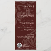 Ouderwetse Elegante Rustieke Bordeaux Typografie F Menu (Voorkant)