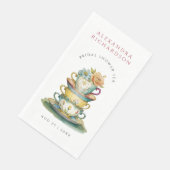 Ouderwetse Elegante Waterverf Bruidsdouche Thee Fe Servet (Hoek)