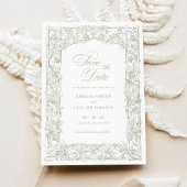 Ouderwetse Elegante Wijnranken Rand Frame Sla de D Kaart