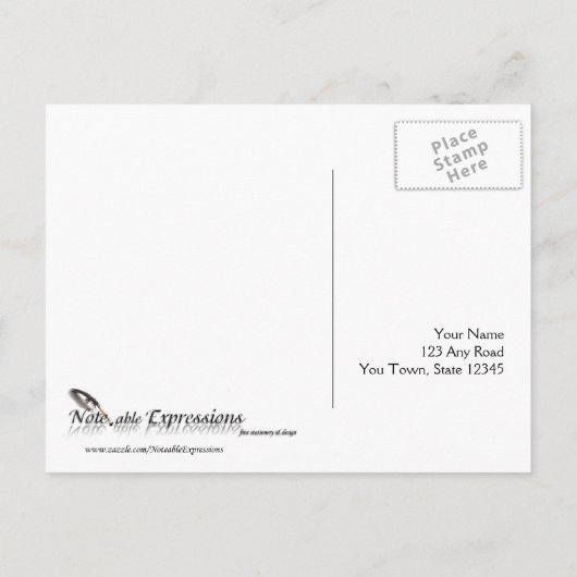 Ouderwetse elegantie perkament Quill RSVP Uitnodiging Briefkaart (Achterkant)