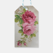 Ouderwetse Elegantie van de Koolroos Cadeaulabel (Achterkant)