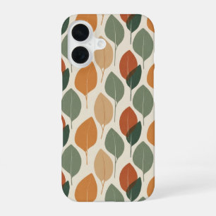 Ouderwetse eucalyptusbladpatroon iPhone 16 hoesje