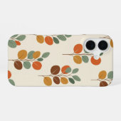 Ouderwetse eucalyptusbladpatroon iPhone 16 hoesje (Achterkant horizontaal)
