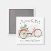 Ouderwetse fiets met mand magneet (Voorkant / Achterkant)