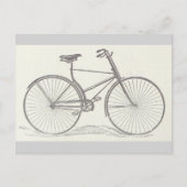, ouderwetse fietsenweergave briefkaart (Voorkant)
