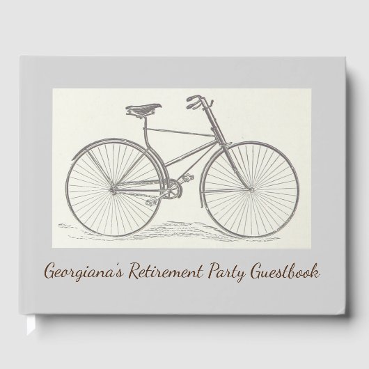 , ouderwetse fietsenweergave gastenboek (Voorkant)