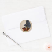 ouderwetse fonograaf ronde sticker (Envelop)
