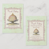 Ouderwetse Franse bakkerij Vintage Visitekaartje (Voorkant / Achterkant)