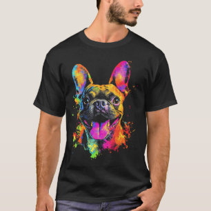 Ouderwetse Franse Bulldog Ontwerp Met Een Hond Er  T-shirt
